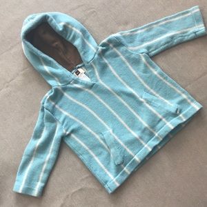 Tea Collection Tangier Blue and Cream Stripe Kids Pullover Hoody Sweater
